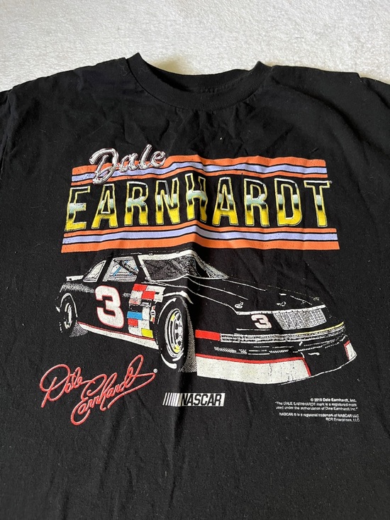 Nascar Other - Nascar Dale Earnhardt Black Graphic Tee with Yellow & Red Accents
